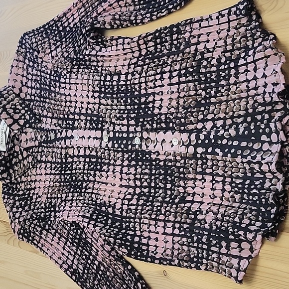 MELANIE LYNE Pleated Shirt L - Picture 3 of 8